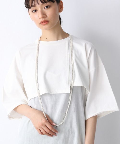 JEANASIS（ジーナシス）の「パール・チェーンロングネックレス/950405（ネックレス・レディース・シルバー・FREE）」の2枚目の写真