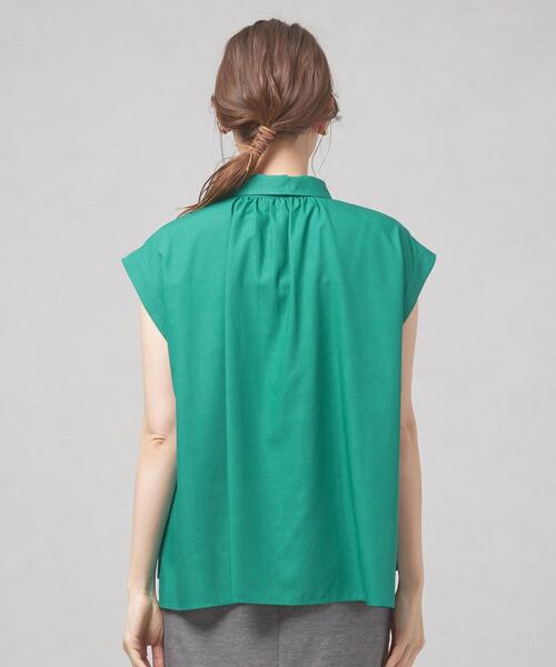 closet story（クローゼットストーリー）の「＜closet story＞CSC レギュラーカラー ギャザーシャツ [イージーケア]（シャツ/ブラウス・レディース・ホワイト/ブラック/ケリー・FREE）」の6枚目の写真