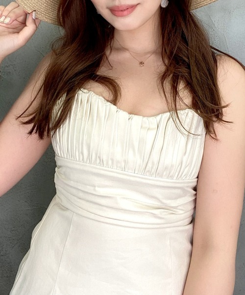 EIMY ISTOIRE（エイミーイストワール）の「プリーツビスチェワンピース（ワンピース・レディース・ホワイト/ブラック/インディゴブルー・SMALL/MEDIUM）」の12枚目の写真