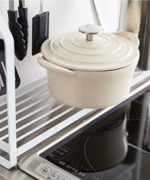 tower（タワー）の「tower（タワー）コンロサイドラック（キッチン収納・レディース・ホワイト/ブラック・ONE SIZE）」の7枚目の写真