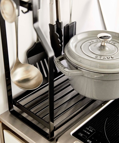 tower（タワー）の「tower（タワー）コンロサイドラック（キッチン収納・レディース・ホワイト/ブラック・ONE SIZE）」の13枚目の写真