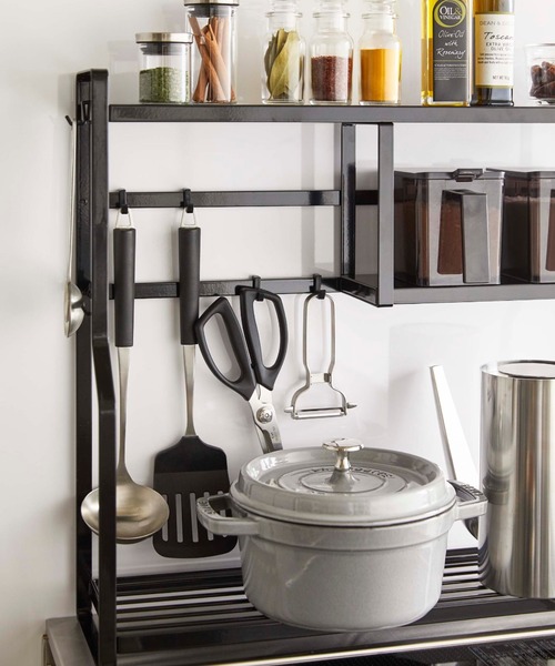 tower（タワー）の「tower（タワー）コンロサイドラック（キッチン収納・レディース・ホワイト/ブラック・ONE SIZE）」の17枚目の写真