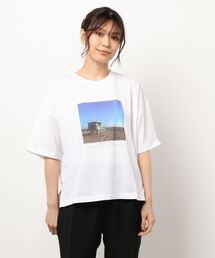 earth music&ecology | グラフィックフォトTシャツ ＊(Tシャツ/カットソー)