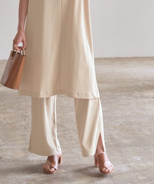 titivate（ティティベイト）の「ﾊﾞｯｸﾃﾞｻﾞｲﾝﾉｰｽﾘｰﾌﾞｾｯﾄｱｯﾌﾟ（セットアップ・レディース・ブラック/ブラウン/アイボリー/ピンク系その他・M）」の11枚目の写真