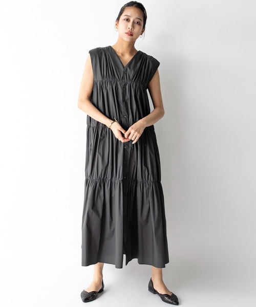 MILLION CARATS（ミリオンカラッツ）の「【STYLE４】2WAYギャザーワンピース（ワンピース・レディース・チャコールグレー/ブラウン/モスグリーン・FREE）」の7枚目の写真