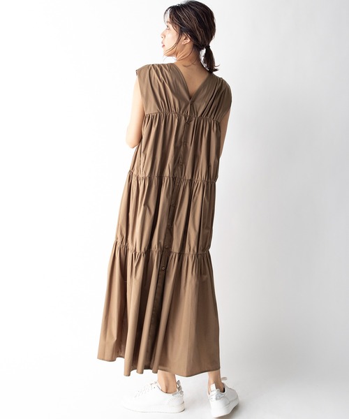 MILLION CARATS（ミリオンカラッツ）の「【STYLE４】2WAYギャザーワンピース（ワンピース・レディース・チャコールグレー/ブラウン/モスグリーン・FREE）」の10枚目の写真