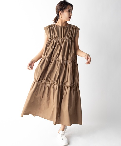 MILLION CARATS（ミリオンカラッツ）の「【STYLE４】2WAYギャザーワンピース（ワンピース・レディース・チャコールグレー/ブラウン/モスグリーン・FREE）」の13枚目の写真