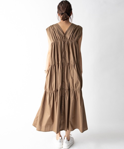 MILLION CARATS（ミリオンカラッツ）の「【STYLE４】2WAYギャザーワンピース（ワンピース・レディース・チャコールグレー/ブラウン/モスグリーン・FREE）」の14枚目の写真