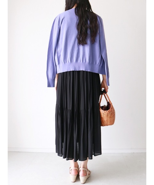 Te chichi（テチチ）の「ティアードマキシワンピース（ワンピース・レディース・ブラック/パープル/カーキ・ﾌﾘ-）」の8枚目の写真