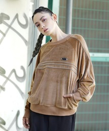 X-girl | VELOUR CREW TOP(スウェット)