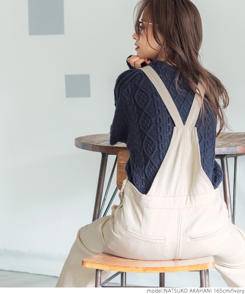 coca（coca）（コカ）の「セミワイドカツラギベイカーサロペット（サロペット/オーバーオール・レディース・アイボリー・ONE SIZE）」の13枚目の写真