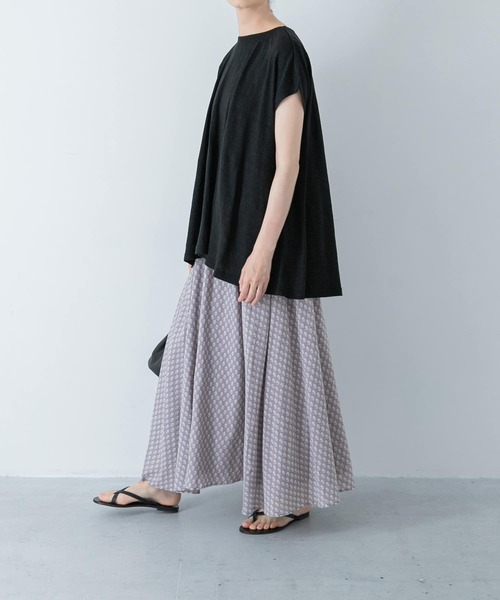 かぐれ（カグレ）の「小紋柄プリントスカート（スカート・レディース・グレー/ミント・FREE）」の22枚目の写真