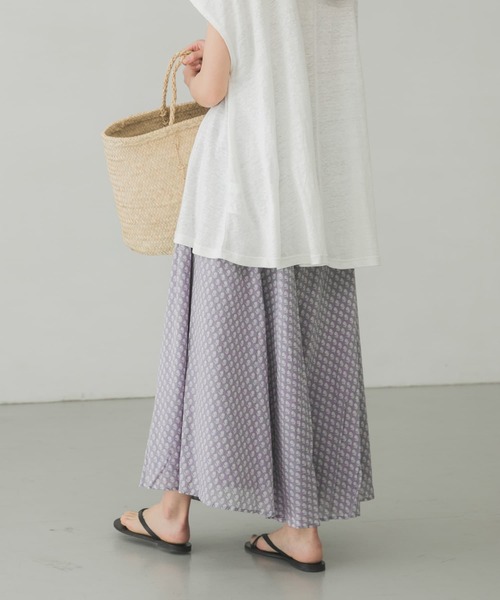 かぐれ（カグレ）の「小紋柄プリントスカート（スカート・レディース・グレー/ミント・FREE）」の19枚目の写真