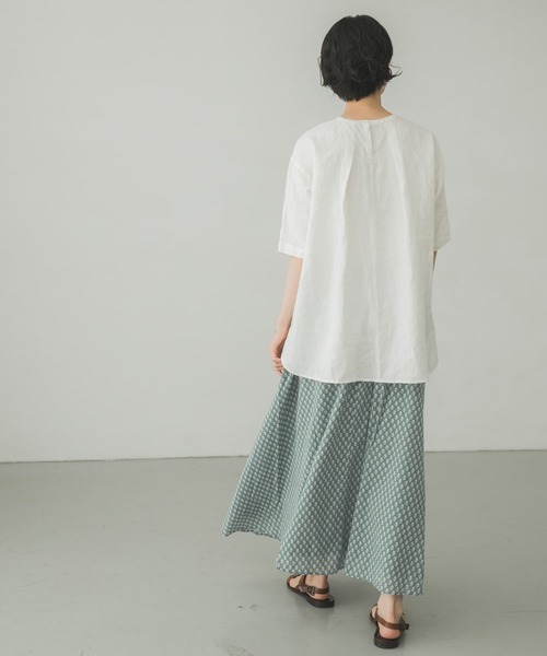 かぐれ（カグレ）の「小紋柄プリントスカート（スカート・レディース・グレー/ミント・FREE）」の16枚目の写真