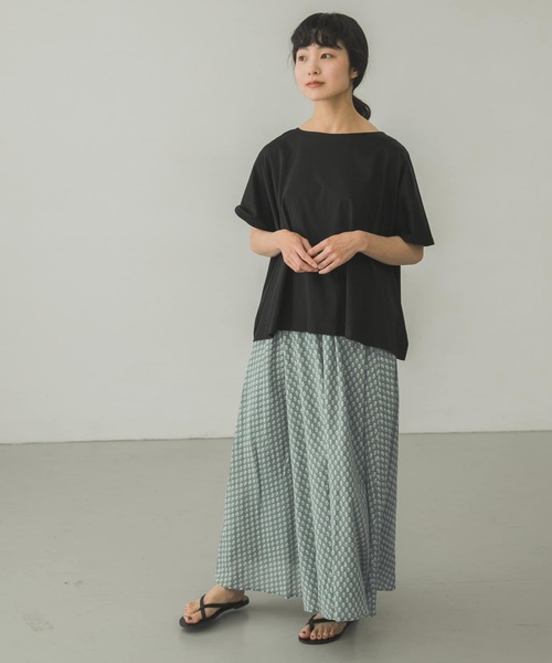 かぐれ（カグレ）の「小紋柄プリントスカート（スカート・レディース・グレー/ミント・FREE）」の21枚目の写真