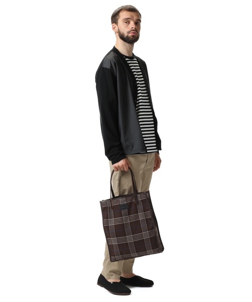 SOPHNET.(ソフネット)の「SOLOTEX CHECK TOTE BAG(トートバッグ・メンズ・ブラウン/グレー・FREE)」の3枚目の写真
