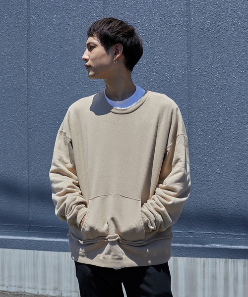 no.（ナンバー）の「no. PROCESSING CREW SWEAT (21-FW-SW-02)（スウェット・メンズ・ベージュ/カーキ・1/2）」の13枚目の写真