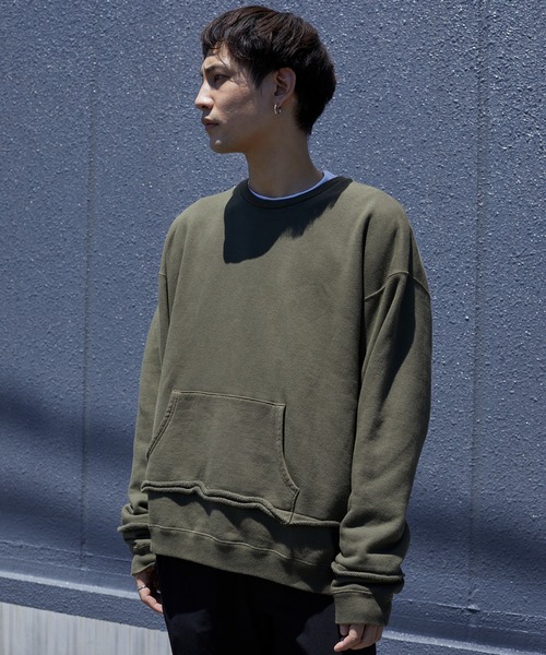 no.（ナンバー）の「no. PROCESSING CREW SWEAT (21-FW-SW-02)（スウェット・メンズ・ベージュ/カーキ・1/2）」の9枚目の写真