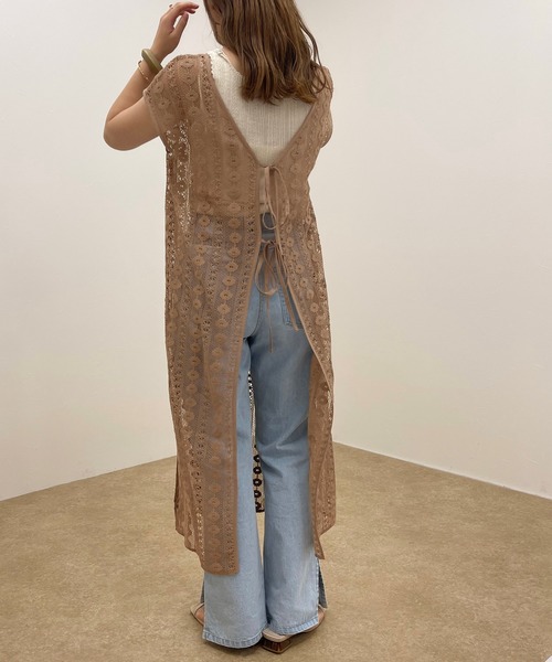 apres jour clair（アプレジュールクレア）の「【apres jour clair】レース2WAYワンピース【ZOZOTOWN限定アイテム】（ワンピース・レディース・ベージュ/アイボリー・X-LARGE/フリー）」の2枚目の写真