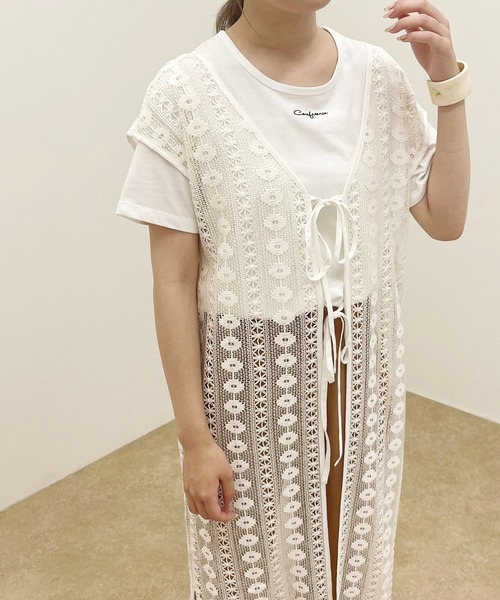 apres jour clair（アプレジュールクレア）の「【apres jour clair】レース2WAYワンピース【ZOZOTOWN限定アイテム】（ワンピース・レディース・ベージュ/アイボリー・X-LARGE/フリー）」の3枚目の写真