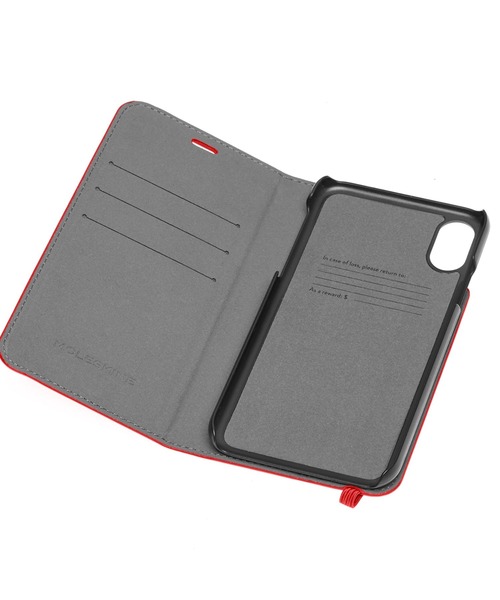 MOLESKINE(モレスキン)の「モレスキン iPhoneケース ブックタイプ リーディング X/XS対応(スマホケース/カバー・メンズ・ブラック/レッド系その他・ONE SIZE)」の7枚目の写真