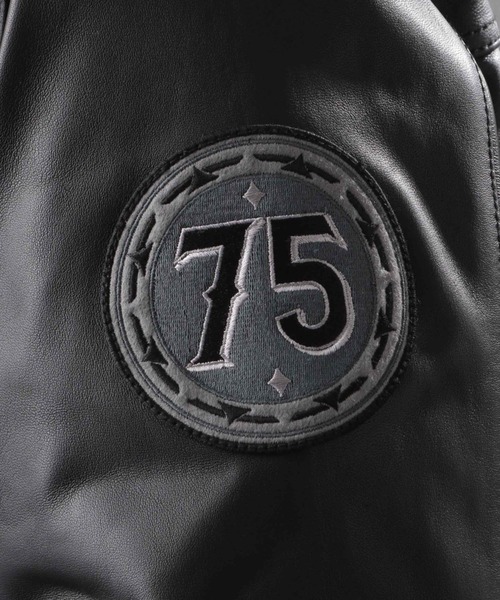 AVIREX（アヴィレックス）の「ヴァーシティ ジャケット アヴィエイター キング/ VARSITY JACKET AVIATORS KING/アヴィレックス/AVIREX（スタジャン・メンズ・ブラック/イエロー・MEDIUM/LARGE/X-LARGE/XX-LARGE）」の11枚目の写真