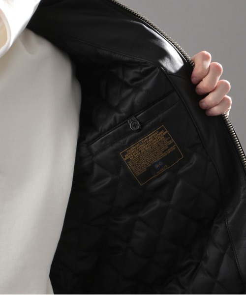 AVIREX（アヴィレックス）の「ヴァーシティ ジャケット アヴィエイター キング/ VARSITY JACKET AVIATORS KING/アヴィレックス/AVIREX（スタジャン・メンズ・ブラック/イエロー・MEDIUM/LARGE/X-LARGE/XX-LARGE）」の9枚目の写真