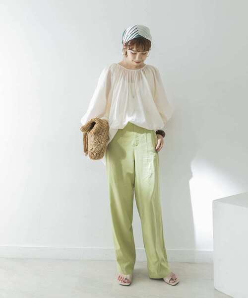 URBAN RESEARCH（アーバンリサーチ）の「カラーワイドストレートパンツ（その他パンツ・レディース・ブルー/グリーン系その他/オレンジ系その他・38/36）」の12枚目の写真