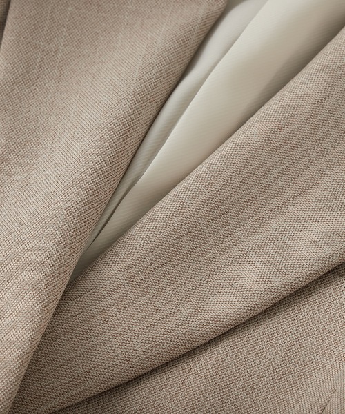 RIVE DROITE（リヴドロワ）の「カジュアルにも、キレイめにもマッチする　シャークツイードBIG ジャケット（テーラードジャケット・レディース・ベージュ/ブラウン・FREE）」の7枚目の写真