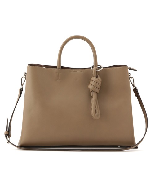 ADAM ET ROPE'(アダムエロペ)の「【WEB限定】〈エコバッグ付き〉3ポケット2WAYショルダーバッグ(ショルダーバッグ・レディース・ブラック/ベージュ/グレー・FREE)」の10枚目の写真