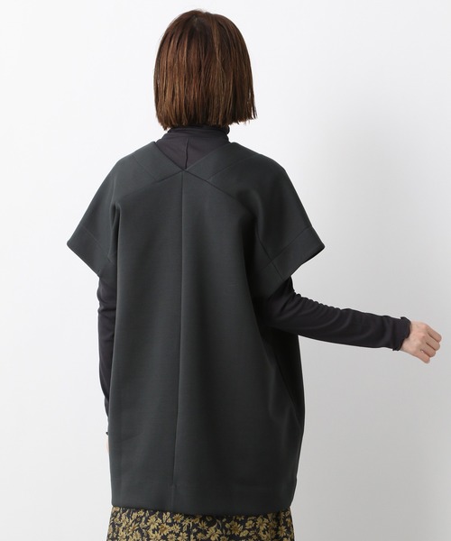 A part by(アパートバイ)の「ボンディングVベスト 218268(ベスト・レディース・チャコールグレー/アイボリー・FREE)」の16枚目の写真