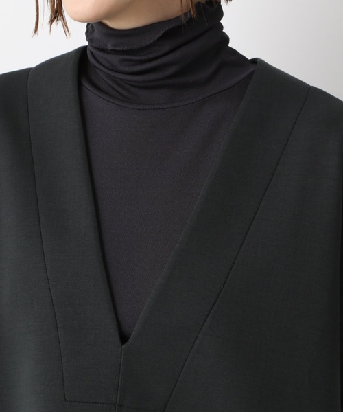 A part by(アパートバイ)の「ボンディングVベスト 218268(ベスト・レディース・チャコールグレー/アイボリー・FREE)」の17枚目の写真