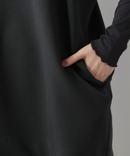 A part by(アパートバイ)の「ボンディングVベスト 218268(ベスト・レディース・チャコールグレー/アイボリー・FREE)」の19枚目の写真