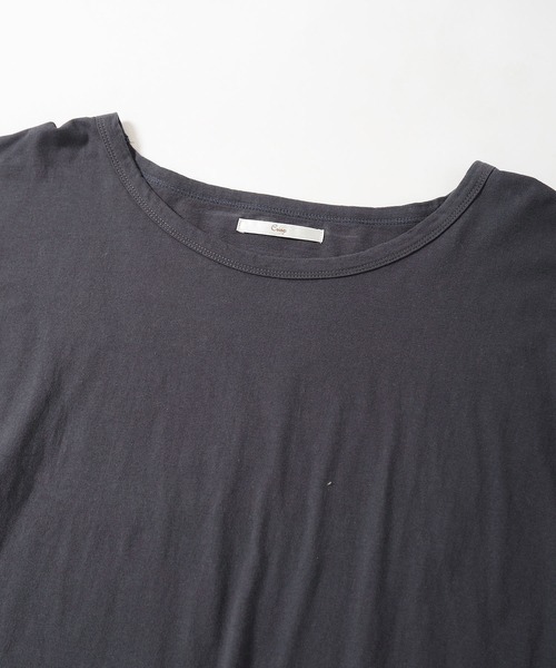 Crisp(クリスプ)の「ギャザースリーブロングTシャツ(Tシャツ/カットソー・レディース・ネイビー/アイボリー・FREE)」の15枚目の写真
