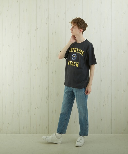 TONE SELECT WEAR(トーンセレクトウェア)の「【TONE BY AS】カレッジプリントTEE(BL)(Tシャツ/カットソー・メンズ・ホワイト/ベージュ/スミクロ・MEDIUM/LARGE)」の6枚目の写真