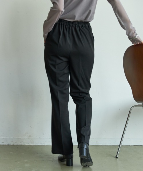 VACANCY(ヴァカンシー)の「ジョーゼットフレアイージーパンツ(その他パンツ・レディース・ブラック/ブラウン/グリーン・M/MEDIUM/TALL)」の5枚目の写真