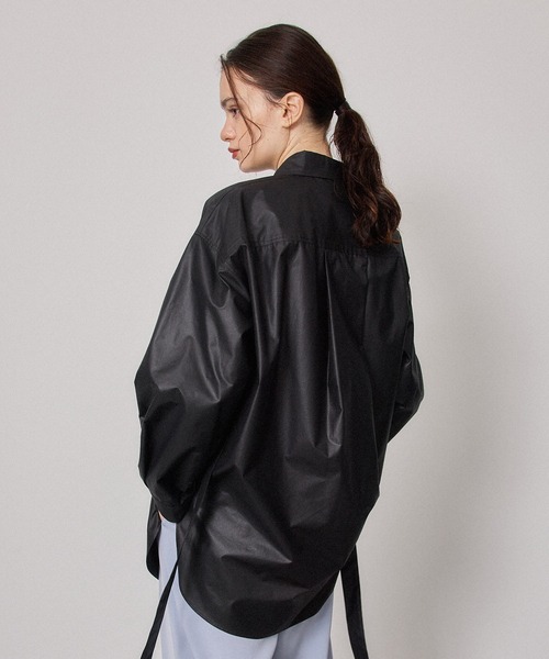 【美品】❣️PUBLIC TOKYOブラックオーバーサイズシャツピンタックデザイン PUBLIC TOKYO（パブリックトウキョウ）の「ピンタックオーバー