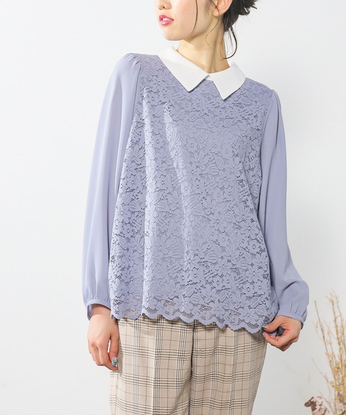 衿付レーストップス Tシャツ カットソー Honeys ハニーズ のファッション通販 Zozotown