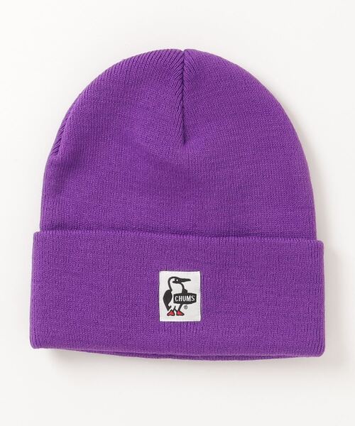 CHUMS（チャムス）の「【CHUMS】Kid's Knit Cap（ニットキャップ/ビーニー・キッズ・ブラック/ネイビー/レッド/サンドベージュ/ヘザーグレー/パープル・FREE）」の5枚目の写真