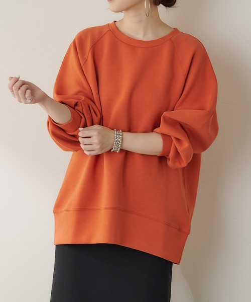 SHENERY（シーナリー）の「ダンボールスウェットプルオーバー（Tシャツ/カットソー・レディース・オレンジ/ブラック/オフホワイト・FREE）」の3枚目の写真