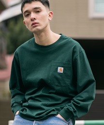 carhartt/カーハート LOOSE FIT Workwear Pocket Long-Sleeve T-Shirts ビッグシルエット 無地 ワンポイント ポケットロンT