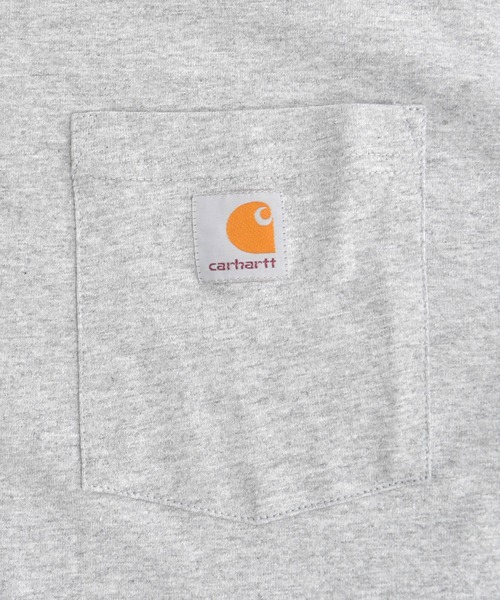 Carhartt（カーハート）の「carhartt/カーハート LOOSE FIT Workwear Pocket Long-Sleeve T-Shirts ビッグシルエット 無地 ワンポイント ポケットロンT（Tシャツ/カットソー・メンズ・ブラック/ダークブラウン/ネイビー/グリーン/ヘザーグレー/バーガンディー/チャコール・S/M/L/XL）」の10枚目の写真