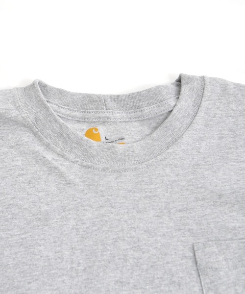 Carhartt（カーハート）の「carhartt/カーハート LOOSE FIT Workwear Pocket Long-Sleeve T-Shirts ビッグシルエット 無地 ワンポイント ポケットロンT（Tシャツ/カットソー・メンズ・ブラック/ダークブラウン/ネイビー/グリーン/ヘザーグレー/バーガンディー/チャコール・S/M/L/XL）」の8枚目の写真