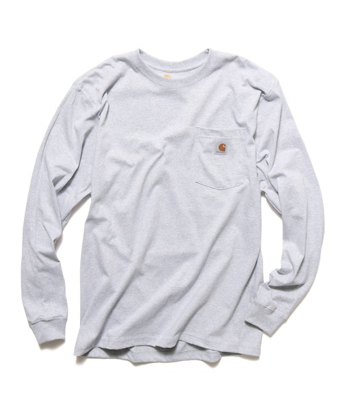 Carhartt（カーハート）の「carhartt/カーハート LOOSE FIT Workwear Pocket Long-Sleeve T-Shirts ビッグシルエット 無地 ワンポイント ポケットロンT（Tシャツ/カットソー・メンズ・ブラック/ダークブラウン/ネイビー/グリーン/ヘザーグレー/バーガンディー/チャコール・S/M/L/XL）」の16枚目の写真
