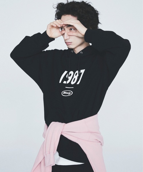 87mm（87mm）の「【87MM / Mmlg】1987 MMLG HOOD / パルチムエムエム MMLG 1987 ロゴ フーディー / セットアップ対応（パーカー・レディース・ナチュラル/ブラウン/グリーン/ネイビー/グレー/ブラック・SMALL/MEDIUM/LARGE）」の8枚目の写真