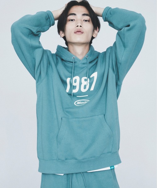 87mm（87mm）の「【87MM / Mmlg】1987 MMLG HOOD / パルチムエムエム MMLG 1987 ロゴ フーディー / セットアップ対応（パーカー・レディース・ナチュラル/ブラウン/グリーン/ネイビー/グレー/ブラック・SMALL/MEDIUM/LARGE）」の10枚目の写真