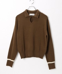 ROCKET x LUNCH | 【ROCKET × LUNCH/ロケット ランチ】 KEY HOLE NECK COLLAR KNIT(ニット/セーター)