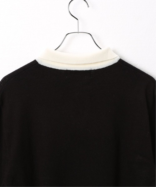ROCKET x LUNCH（ロケットアンドランチ）の「【ROCKET × LUNCH/ロケット ランチ】 KEY HOLE NECK COLLAR KNIT（ニット/セーター・レディース・ブラック/ブラウン・SMALL）」の5枚目の写真