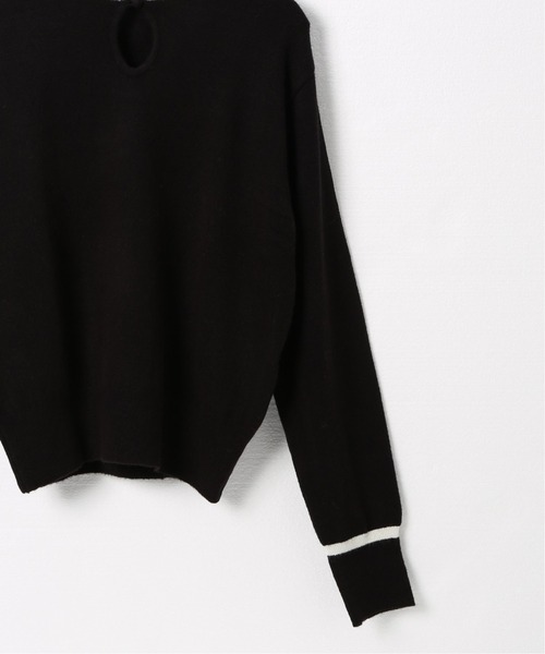 ROCKET x LUNCH（ロケットアンドランチ）の「【ROCKET × LUNCH/ロケット ランチ】 KEY HOLE NECK COLLAR KNIT（ニット/セーター・レディース・ブラック/ブラウン・SMALL）」の6枚目の写真