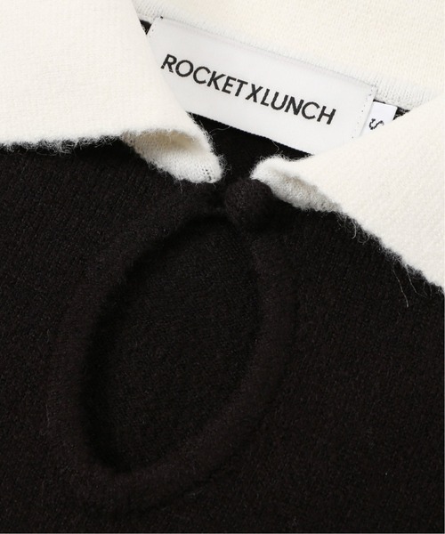 ROCKET x LUNCH（ロケットアンドランチ）の「【ROCKET × LUNCH/ロケット ランチ】 KEY HOLE NECK COLLAR KNIT（ニット/セーター・レディース・ブラック/ブラウン・SMALL）」の12枚目の写真